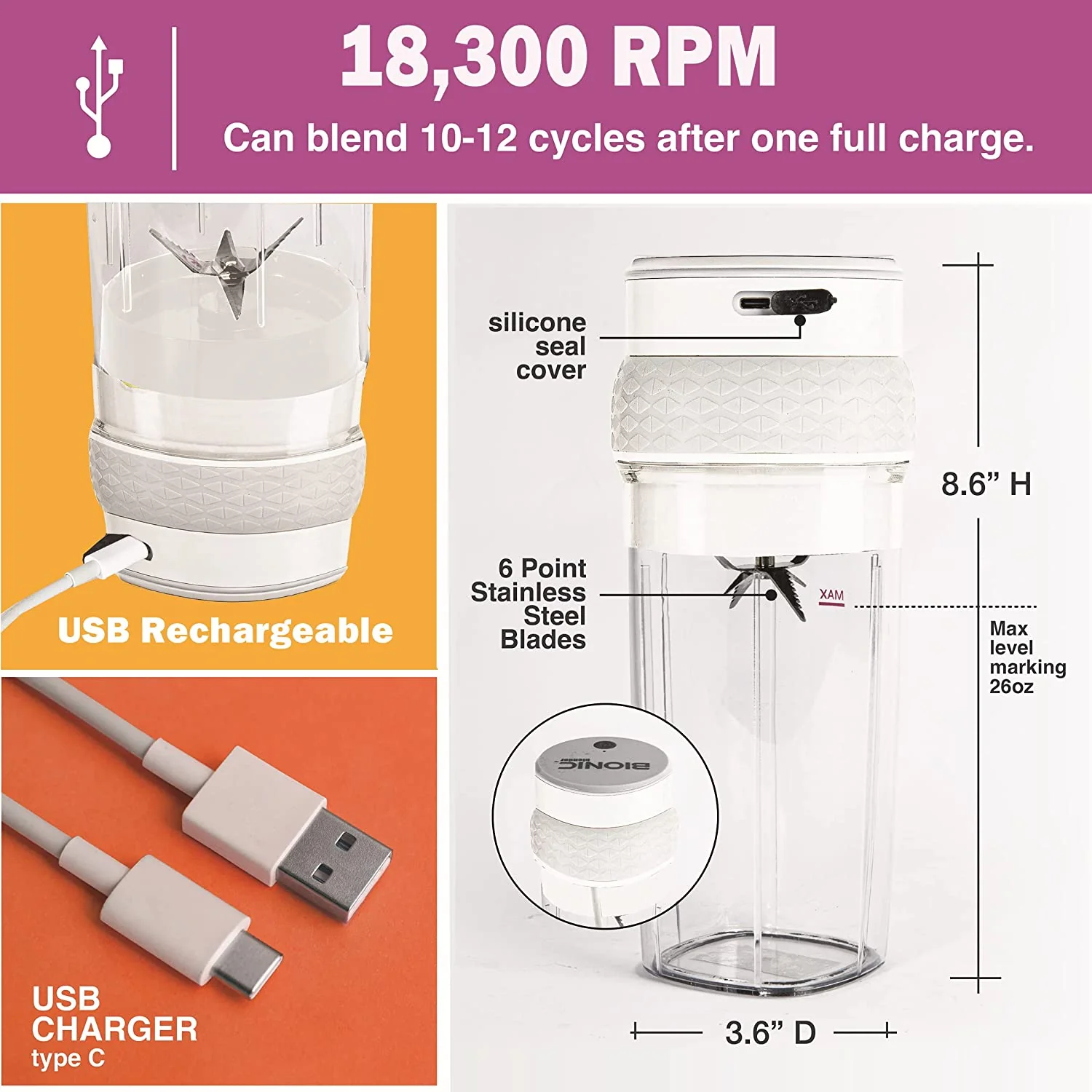 Bionic Blade Portable Blender - Image 2