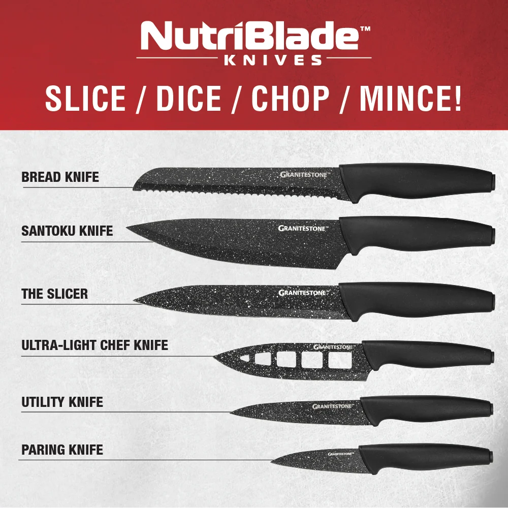 Granitestone NutriBlade 6 Piece Knife Set - Image 5